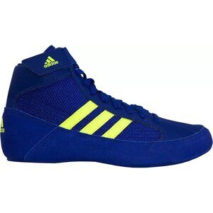 Adidas BD7637 HVC K Royal Blue & Solar Yellow Kids Wrestling Shoes Size 4.5
